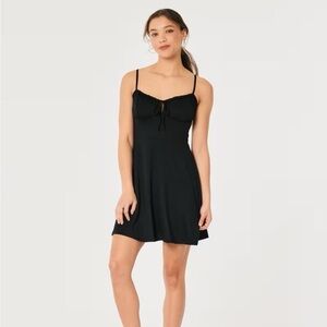 NWT Hollister Casual Black Tie-Front Dress